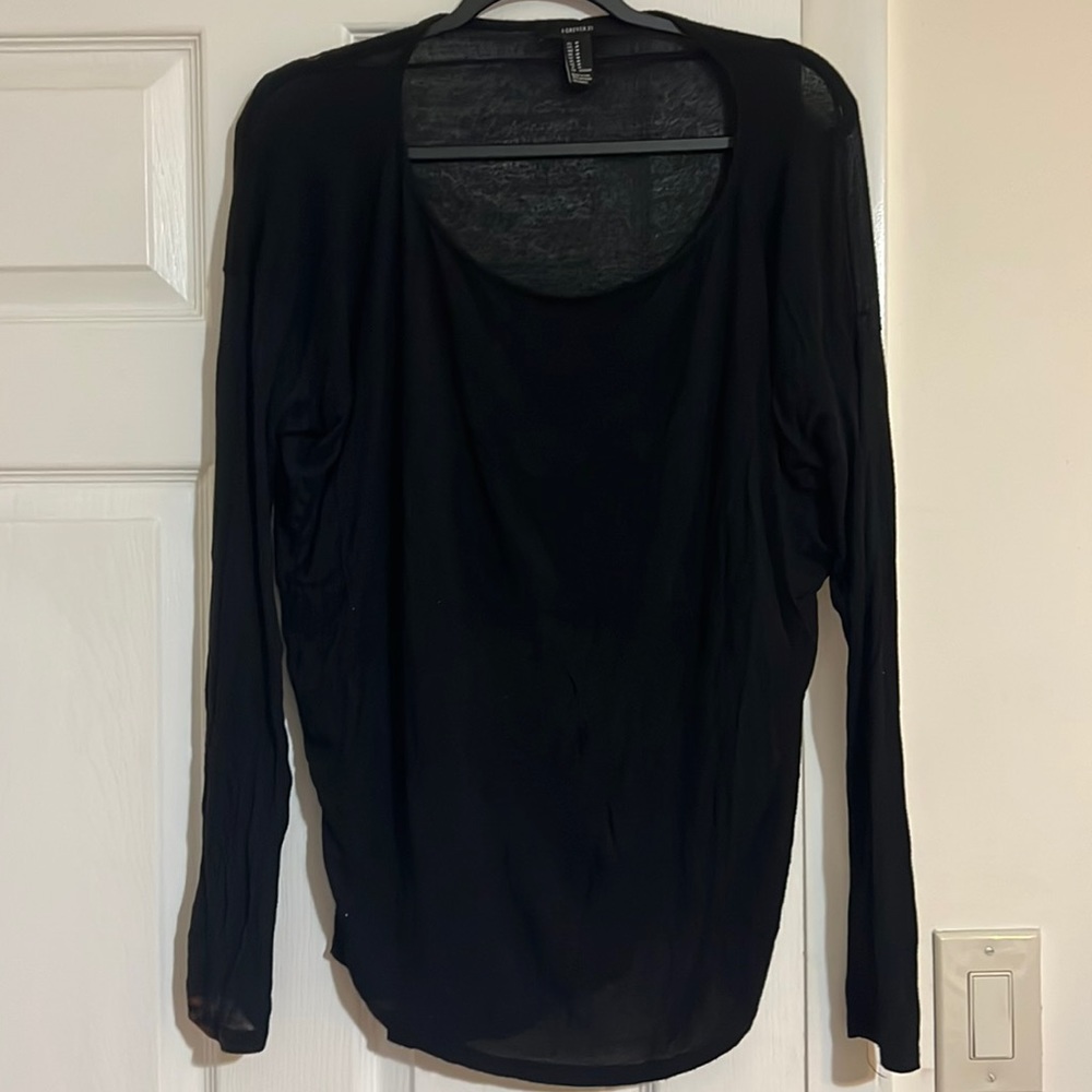 Stretchy black long sleeve comfy shirt